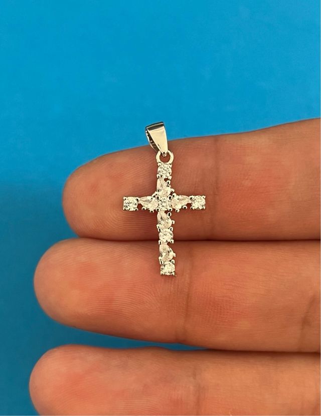 Colgante Cruz De Plata De Ley 925