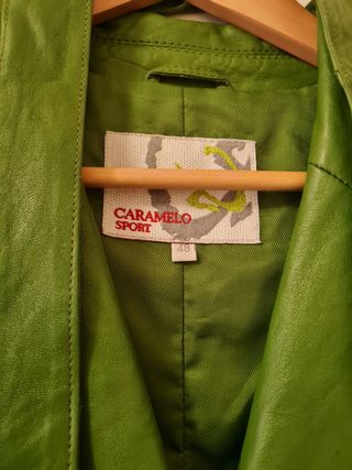 Abrigo vintage Piel verde