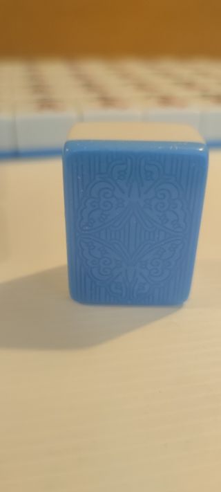 Lote de 96 fichas Mahjong azules