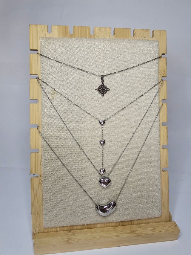 Collares plateados de acero inoxidable