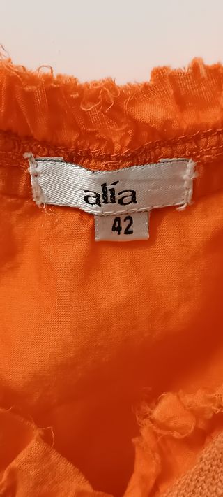 blusa tirantes bordada naranja
