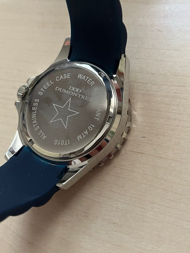 Orologio DDD Dumontres blu in acciaio e silicone