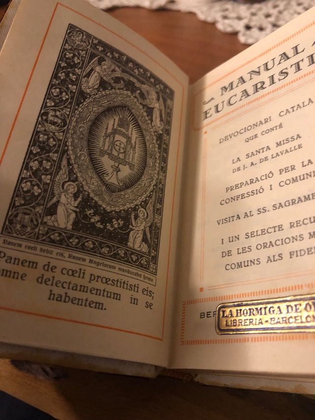 Manual Eucaristic, devocionari catala. 1929