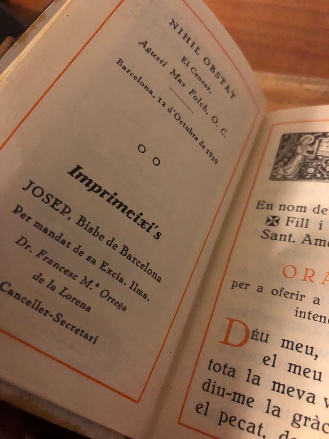 Manual Eucaristic, devocionari catala. 1929