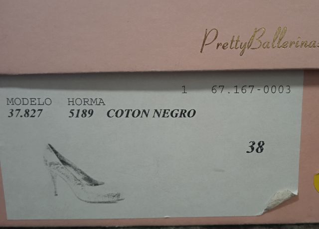 Zapatos salón Pretty Ballerinas. Número 38.