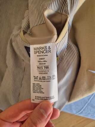 Chaqueta americana de lino