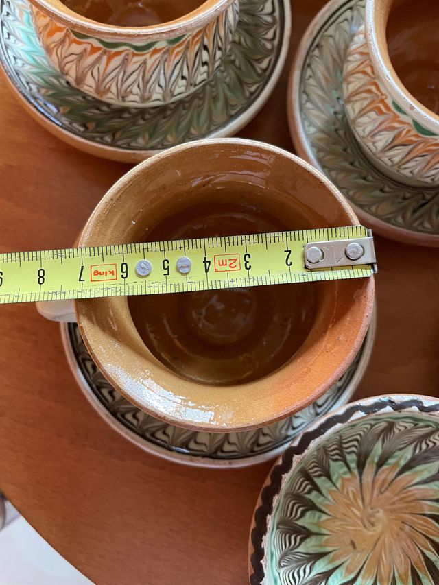 Set completo 6 tazzine in ceramica di Horezu