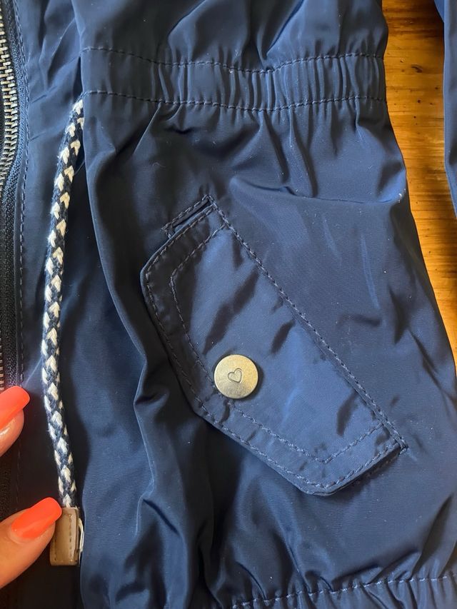 Gabardina niña azul