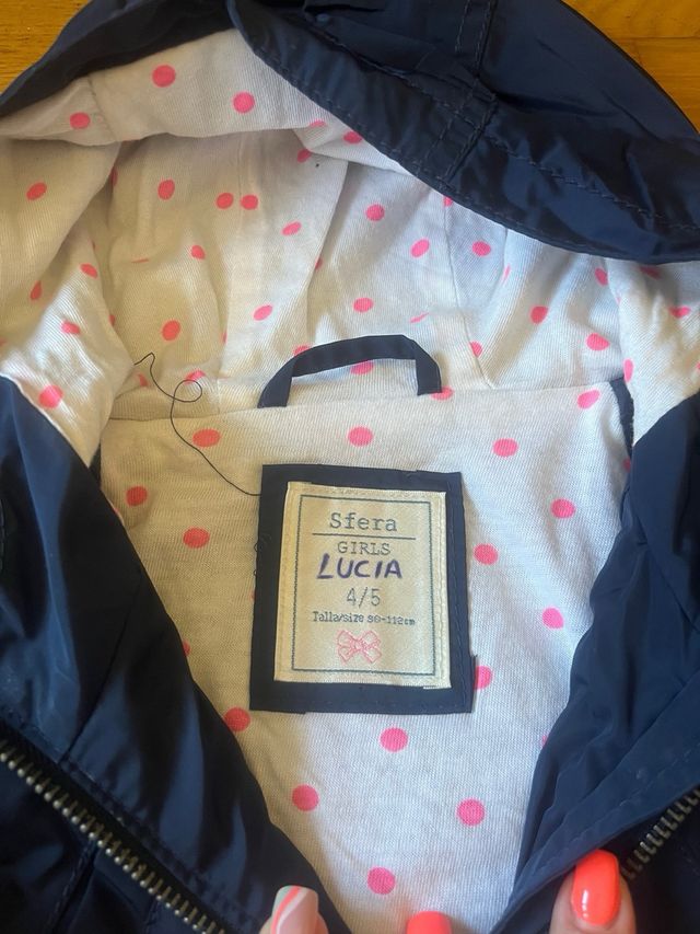 Gabardina niña azul