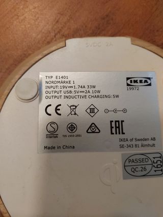 Cargador Nordmarke IKEA