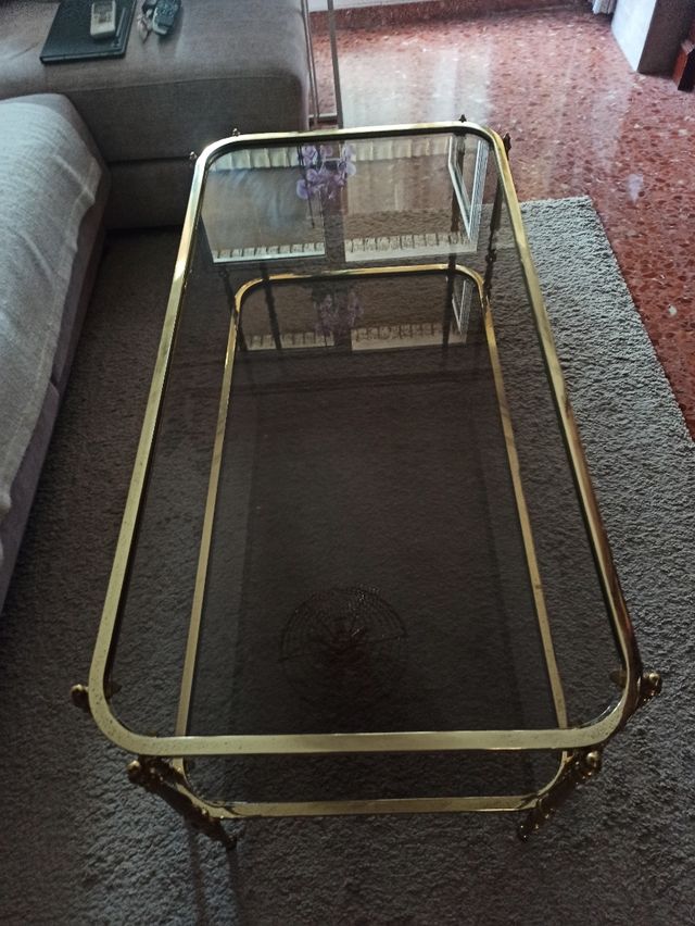 Mesa de centro bronce