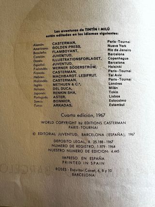 COMIC “LAS AVENTURAS DE TINTIN”