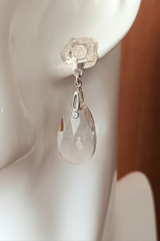 Pendientes de cristal de roca