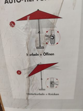 Sombrilla y BASE Gris 220x140 NUEVA