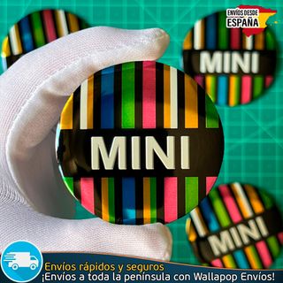 X4 Emblemas Mini Cooper 56mm Multicolor Tapacubos