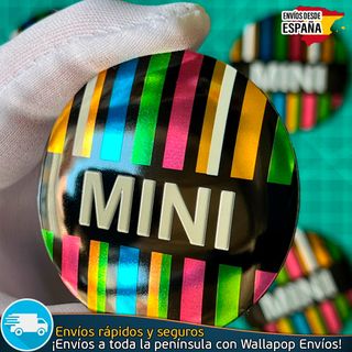 X4 Emblemas Mini Cooper 56mm Multicolor Tapacubos