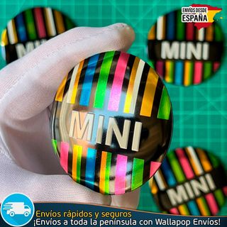 X4 Emblemas Mini Cooper 56mm Multicolor Tapacubos