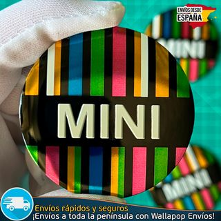 X4 Emblemas Mini Cooper 56mm Multicolor Tapacubos