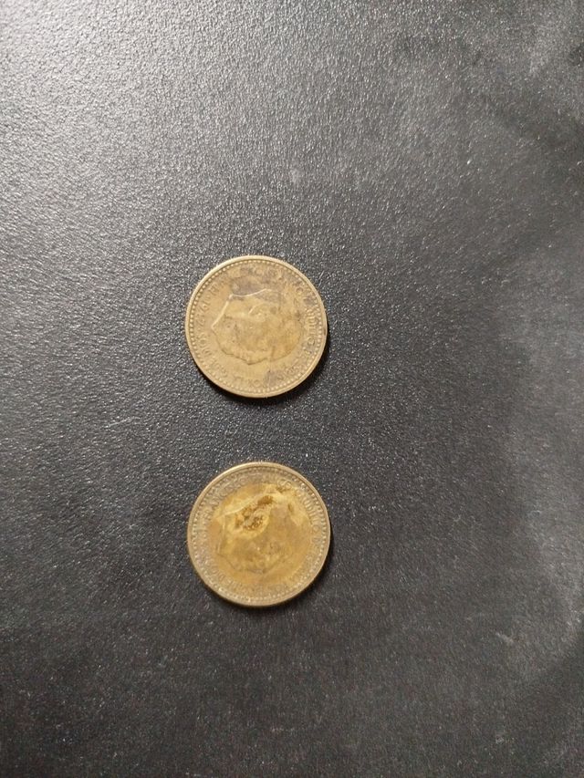 Lote 2 monedas 1 peseta 1947 y 1953
