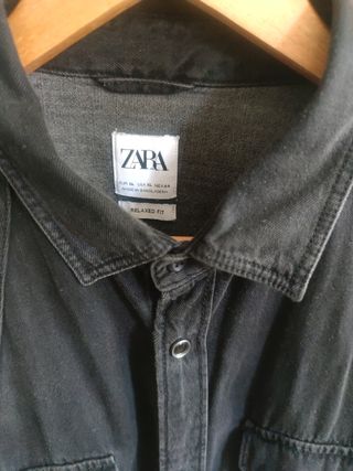 Camisa vaquero negra xl