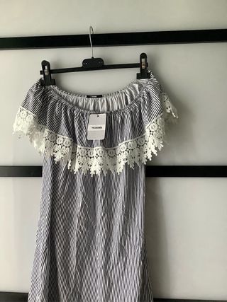 Vestitino TEZENIS righe/pizzo con cartellino