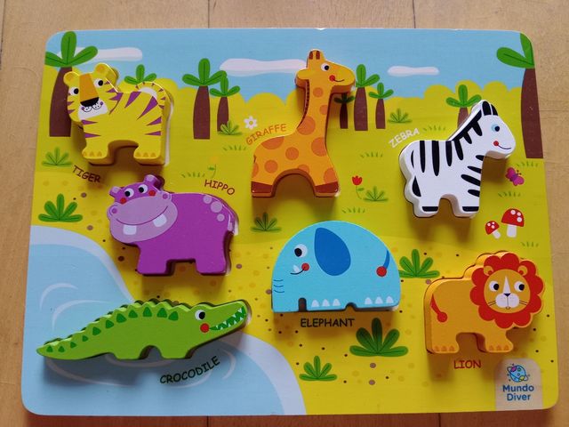 Puzzle infantil de animales 