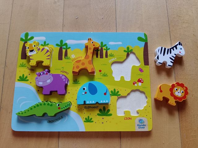 Puzzle infantil de animales 