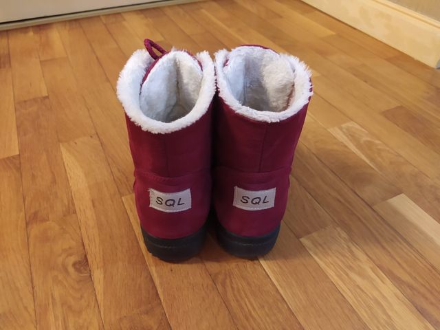 Botines granate forrados t.40