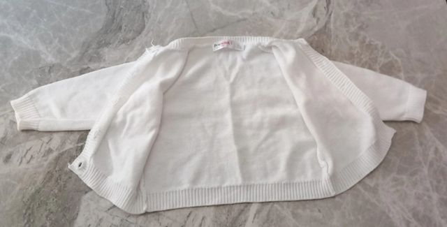 Cardigan bianco Prenatal! Cotone 100%.