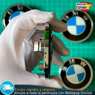X4 Tapacubos BMW 68mm Tapas de Llantas Emblemas