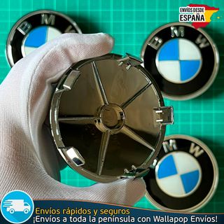 X4 Tapacubos BMW 68mm Tapas de Llantas Emblemas