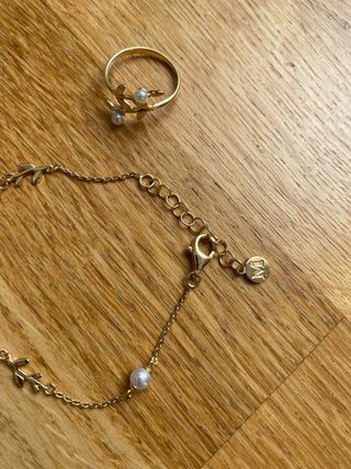 conjunto anillo y pulsera majorica Juliette