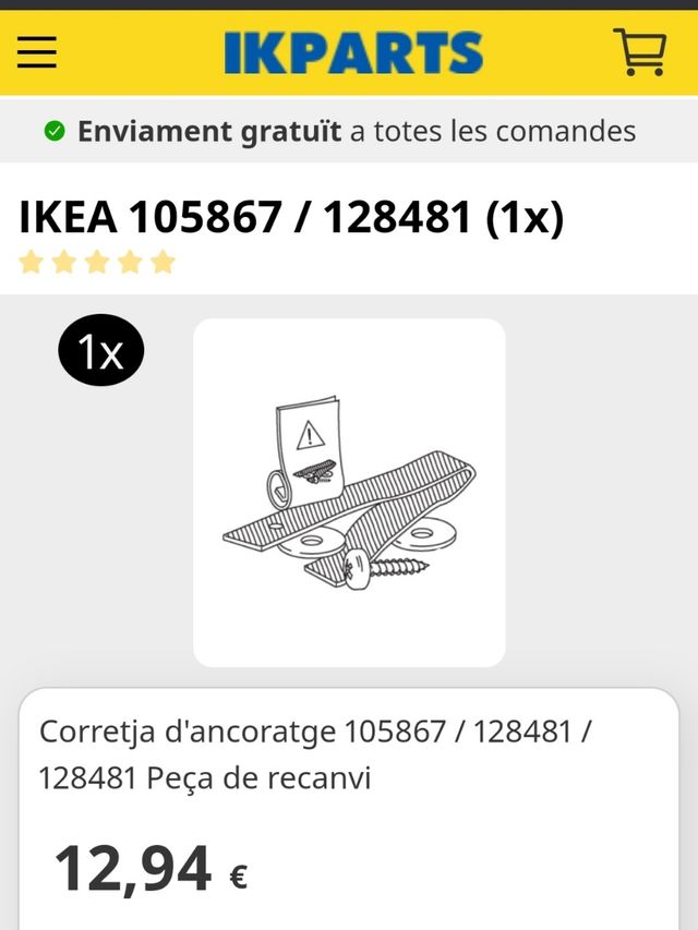 2 kits Ferramenta de seguretat IKEA