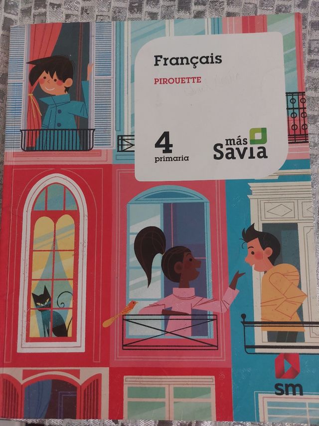 Libro de francés cuarto de primaria .