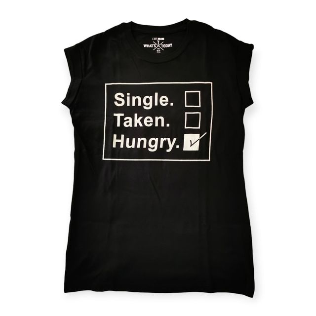 T-shirt nera da donna