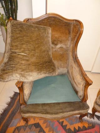 Coppia di poltrone BERGERE in stile Luigi XV
