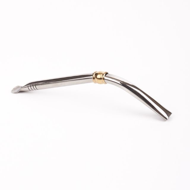 Pajita reutilizable de acero pico de loro