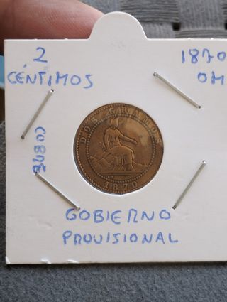 2 centimos de 1870 O.M