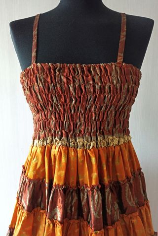 Abito etnico seta e viscosa