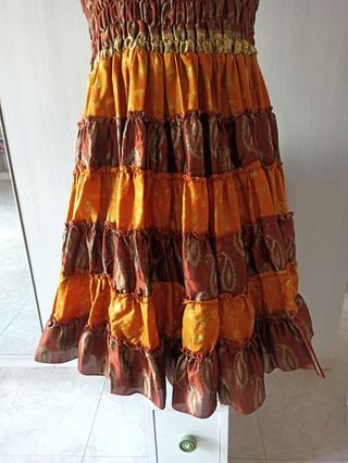 Abito etnico seta e viscosa