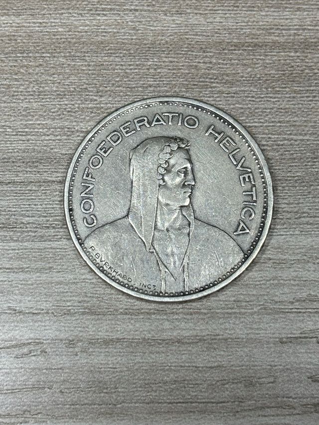 Moneta da collezione 5 franchi svizzeri 1932