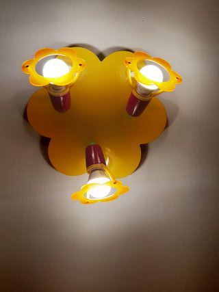 Lampara de techo juvenil infantil colores flores