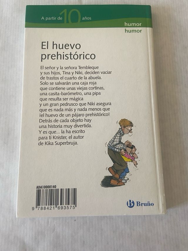 Libro infantil el huevo prehistórico.