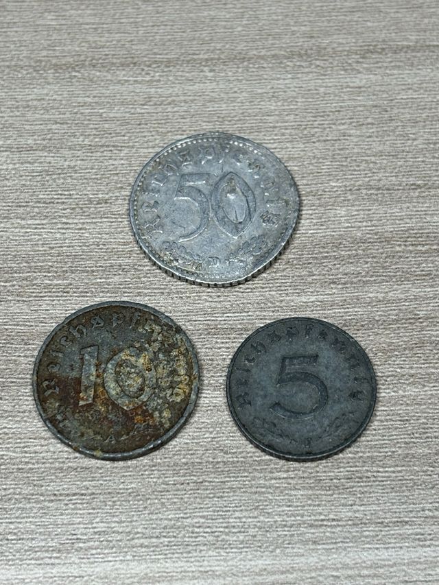 Lotto monete pfenning 5, 10, 50