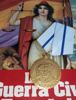 Medalla militar URSS Comunista Lenin y Stalin