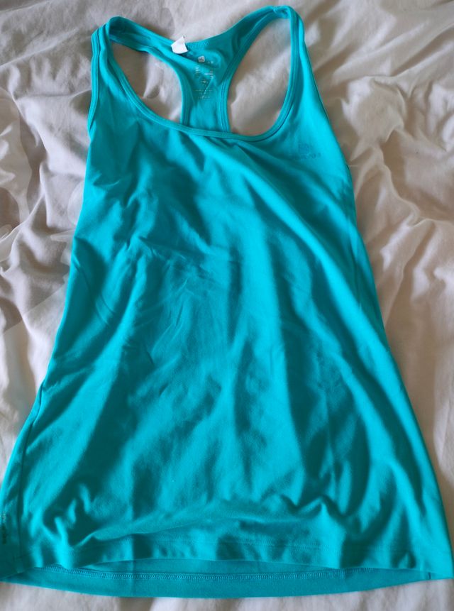 Camiseta deportiva azul tirantes Domyos