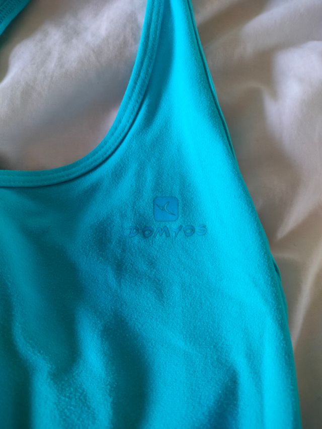 Camiseta deportiva azul tirantes Domyos