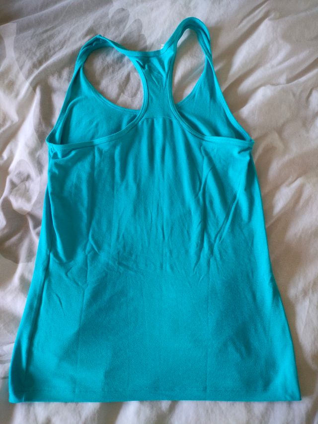 Camiseta deportiva azul tirantes Domyos