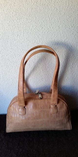 Bolso de hombro mujer beige