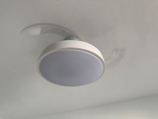Ventilador techo luz led aspas retractil